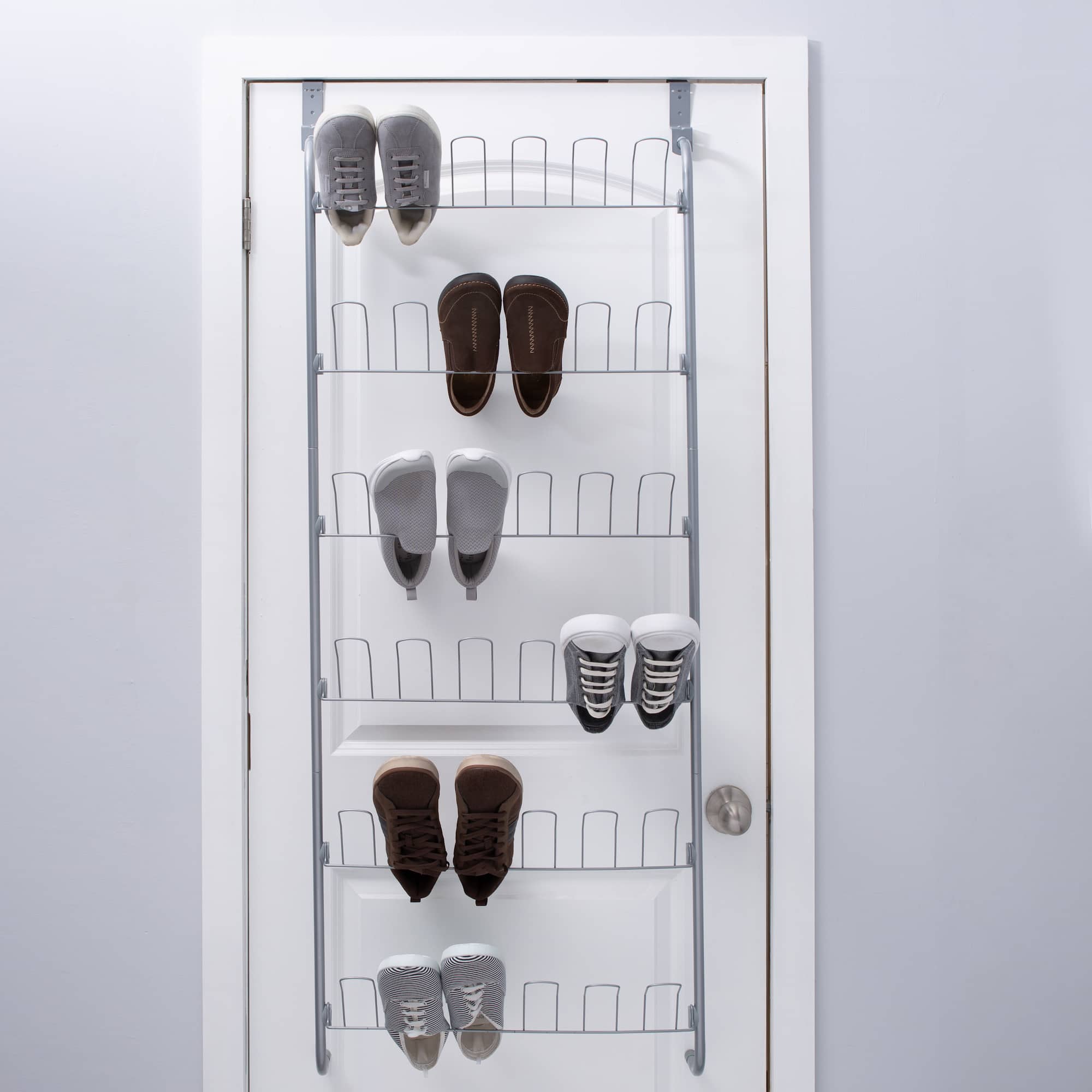 Organize It All 18 Pair Over the Door Shoe Rack